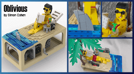 LEGO Automaton - Oblivious - Simon Cohen - Man on the beach with a Shark - Building Instructions - Planet GBC