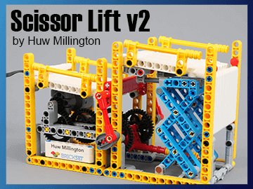 LEGO Great Ball Contraption - Huw Millington (from Brickset) - Scissor Lift v2 - a LEGO marble machine with free building instructions | Planet GBC