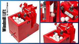 LEGO Great Ball Contraption - Windmill Lift - Sam Friesen - FREE building instructions available on Planet GBC