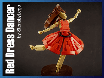 MOC LEGO - Red Dress Dancer on Planet GBC