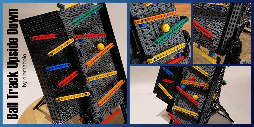 LEGO Ball Track Upside Down - a LEGO automata by diamabolo | Planet GBC