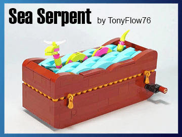LEGO Automata - Sea Serpent by TonyFlow76 | building instructions and ready-to-build LEGO kit available on Planet GBC