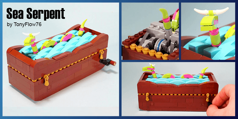 LEGO Automata - Sea Serpent by TonyFlow76 | building instructions and ready-to-build LEGO kit available on Planet GBC