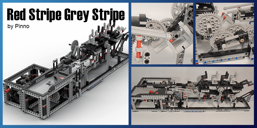 LEGO GBC - Red Stripe Grey Stripe | designed by Pinno | great ball contraption with building instructions