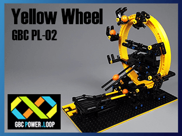 Yellow Wheel - LEGO GBC module in closed circuit - GBC Power Loop series #02 - a LEGO ball machine that is so easy to build with kids - Great Ball Contraption on Planet GBC
