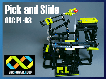 Pick and Slide - LEGO GBC module in closed circuit - GBC Power Loop series #03 - a LEGO ball machine that is so easy to build with kids - Great Ball Contraption on Planet GBC