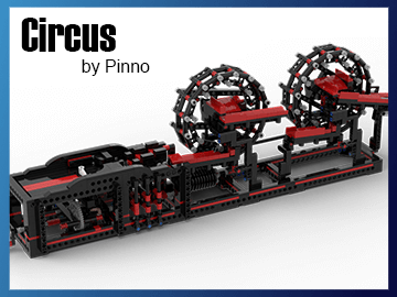 LEGO GBC - Circus, LEGO Great Ball Contraption, one stepper and two loops, easy to reproduce with kids - starter kits available | Planet GBC