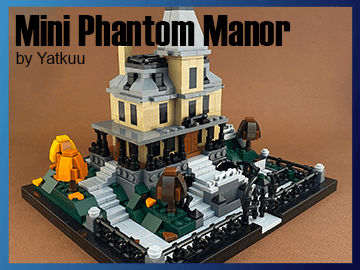 LEGO MOC - Mini Phantom Manor - a LEGO Architecture build inspired from the Haunted House in Disneyland Paris