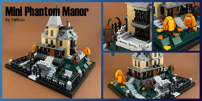 LEGO MOC - Mini Phantom Manor - a LEGO Architecture build inspired from the Haunted House in Disneyland Paris