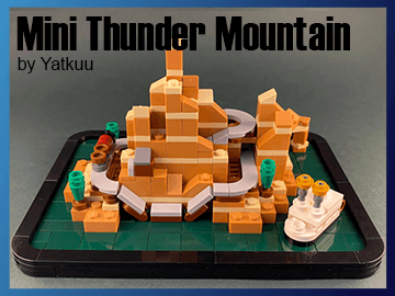 LEGO MOC - Mini Thunder Mountain - a LEGO Architecture build inspired from the iconic rollercoaster in Disneyland Paris