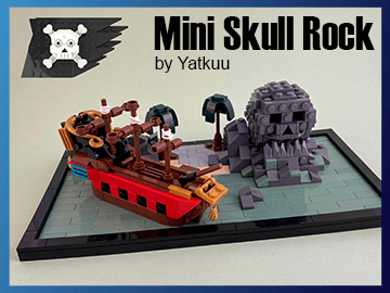 LEGO MOC - Mini Skull Rock - a LEGO Architecture build inspired from the iconic rollercoaster in Disneyland Paris "Pirates of the Caribbean"