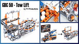 LEGO GBC 50 - Building Instructions from PV-Productions - great ball Contraption made with only LEGO technic bricks from set 42128 "heavy-duty Tow Truck"