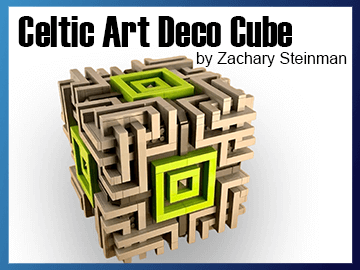 Celtic Art Deco Cube is a very stylish LEGO artistic MOC designed by Zachary Steinman, representing a beautiful Cube
