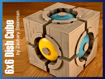 LEGO MOC - 6x6 Dish Cube, a futuristic LEGO cube designed by the talented Zachary Steinman | inspired by Star Trek Borg Cube | building instructions and LEGO sets available on Planet GBC