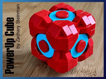 LEGO Cube PowerUp, a beautiful lego moc inspired from sci-fi and platform video games | designed by Zachary Steinman - building instructions available on Planet GBC