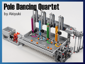 LEGO MOC - Pole Dancing Quartet on Planet GBC