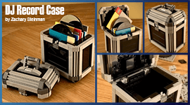 DJ Record Case - a LEGO MOC designed by Zachary Steinman | a functional box to sort your vinyl or secrets | building instructions available on Planet GBC
