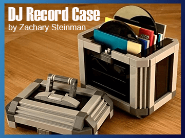 DJ Record Case - a LEGO MOC designed by Zachary Steinman | a functional box to sort your vinyl or secrets | building instructions available on Planet GBC