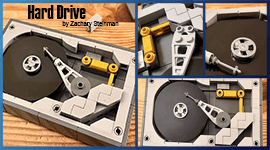 LEGO MOC - Hard Drive | designed by Zachary Steinman