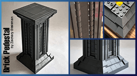 The LEGO MOC Brick Pedestal will be perfect to display whatever small to medium size LEGO creation | sturdy design by Zachary Steinman