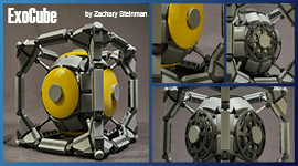 LEGO MOC ExoCube, a beautiful LEGO Cube with some SciFi and artistic vibes | designed by Zachary Steinman - building instructions and kits available on Planet GBC