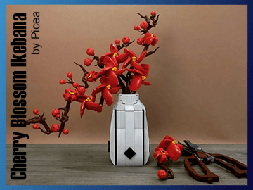 LEGO MOC - Cherry blossom Ikebana - Instructions sur Planet GBC
