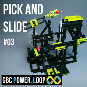 Pick and Slide - a LEGO Great Ball Contraption module in closed circuit - GBC Power Loop series #03 - a LEGO marble machine that is really easy to build with children -  Planet GBC