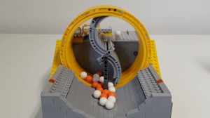 LEGO Great Ball Contraption - easy to build with kids - Wheel 36 GBC module from mickthebricker, using banana gears