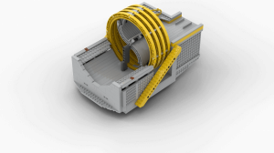 LEGO Great Ball Contraption - easy to build with kids - Wheel 36 GBC module from mickthebricker, using banana gears