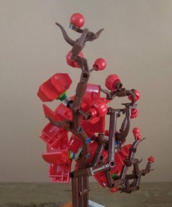 LEGO MOC Cherry Blossom Ikebana, a beautiful botanical creation | designed by Picea - building instructions and kits available on Planet GBC