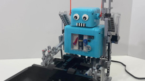 LEGO GBC - Vintage Robot, a blue robot grabbing GBC balls, designed by Pinwheel | Planet GBC