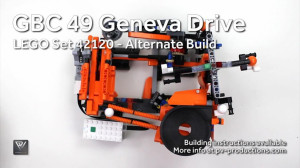 LEGO Great ball Contraption - GBC49 geneva Drive - a marble run machine made exclusively with LEGO parts from the set 42120 Rescue Hovercraft - alternative build on planet GBC