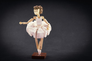 LEGO MOC - Ballerina Dancer - a beautiful creation with an opera dancer dansing ballet - this LEGO design is now displayed in the Masterpiece Gallery from the LEGO House in Billung (Denmark) | designed by Rickard Stensby