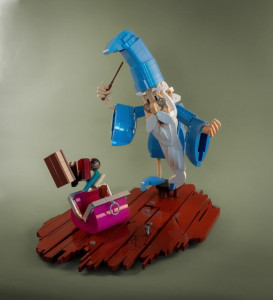 Merlin, a LEGO creations from Rickard "suckmybrick" Stensby, inspired from the Disney "The sword in the Stone" animation movie - building instructions and ready to build kit available on Planet GBC