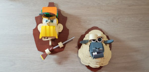 Lego-Taxidermy-Trophies-Sheep-and-The-Hunter