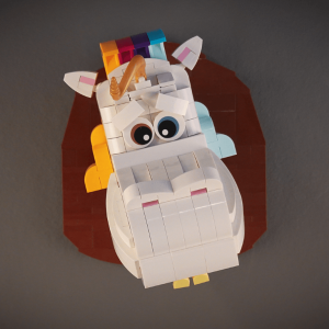 LEGO taxidermy - Unicorn trophy - Rickard Stensby - StensbyLego | Planet GBC