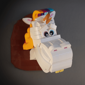 LEGO taxidermy - Unicorn trophy - Rickard Stensby - StensbyLego | Planet GBC
