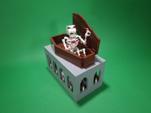 LEGO Automaton Skeleton, jump scare out of a coffin, a Halloween must-have designed by TonyFlow76 | Planet GBC