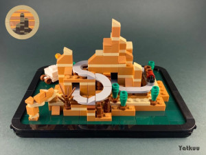 LEGO MOC - Mini Thunder Mountain, by Yatzuu - inspired from the iconic rollercoaster in Disneyland Paris | free building instructions available on Planet GBC