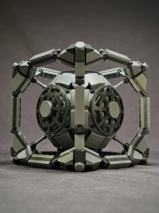 LEGO MOC ExoCube, a beautiful LEGO Cube with some SciFi and artistic vibes | designed by Zachary Steinman - building instructions and kits available on Planet GBC