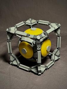 LEGO MOC ExoCube, a beautiful LEGO Cube with some SciFi and artistic vibes | designed by Zachary Steinman - building instructions and kits available on Planet GBC