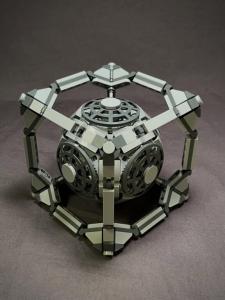 LEGO MOC ExoCube, a beautiful LEGO Cube with some SciFi and artistic vibes | designed by Zachary Steinman - building instructions and kits available on Planet GBC