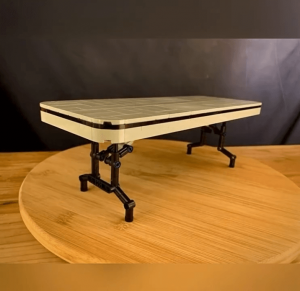 Folding Table made with LEGO bricks. Designed by Zachary Steinman. Replica of a real life object | building instructions, ready to build LEGO kits available on Planet GBC