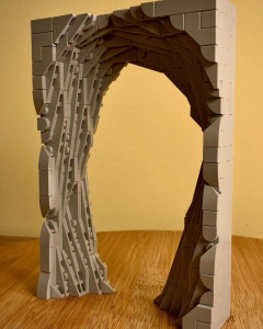 The Gate, an intriguing and  mysterious LEGO MOC designed by Zachary Steinman | FREE building instructions available on Planet GBC 