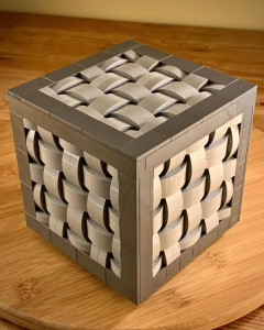 LEGO MOC, Woven Basket Cube is an artistic build designed by Zachary Steinman