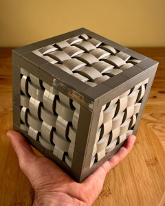 LEGO MOC, Woven Basket Cube is an artistic build designed by Zachary Steinman